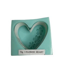 Heart with Flowers Silicone Mould - 83g