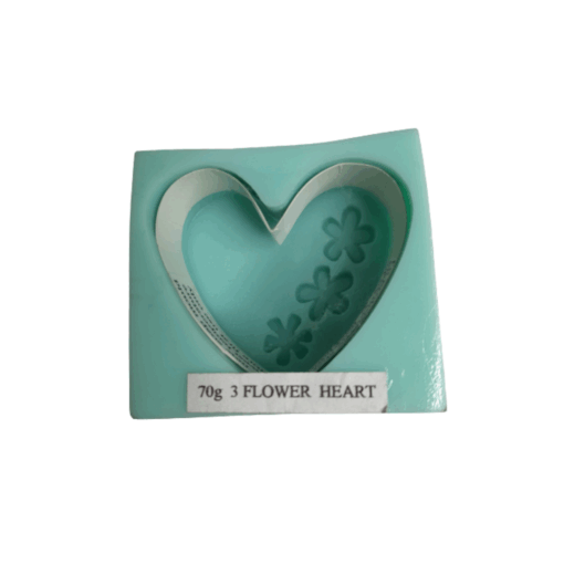Heart with Flowers Silicone Mould - 83g