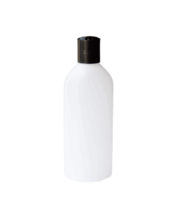 10pcs Oval Boston Bottle with Black Push Lid (Natural) - 200ml