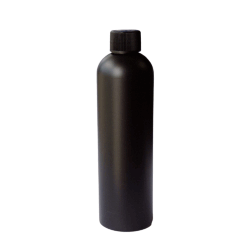 10pcs Boston Bottle with Lid (Black) - 250ml