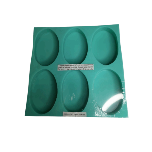 6 Cavity Large Oval Silicone Mould - 90g