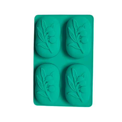 4 Cavity Olive Branch Silicone Mould - 115g