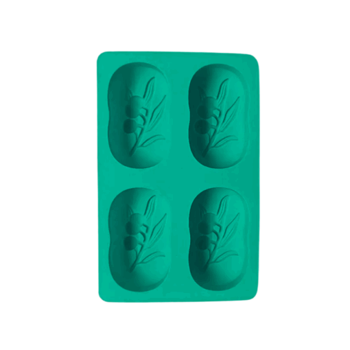 4 Cavity Olive Branch Silicone Mould - 115g - Image 2