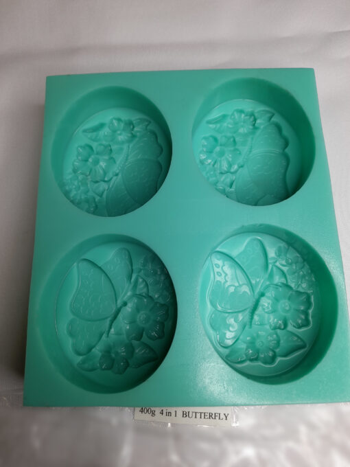 4 Cavity Butterfly Garden Silicone Mould - 134g