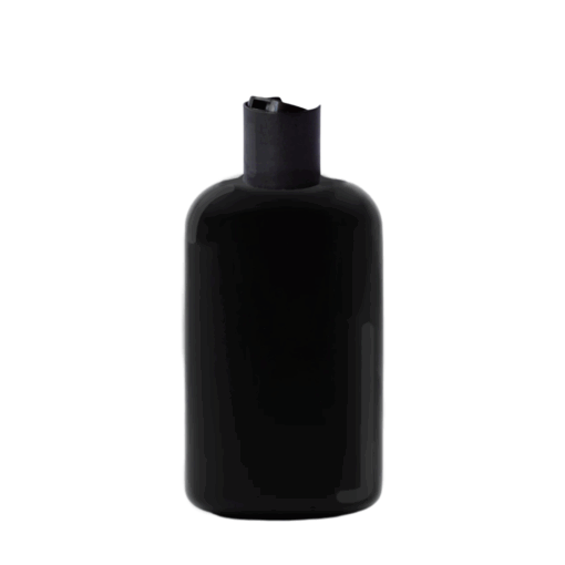 Boston Bottle with Disc Top (Black) - 250ml