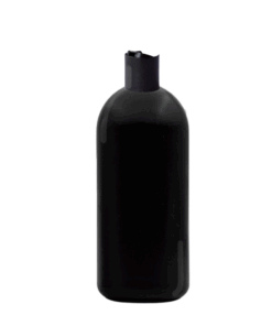 Boston Bottle with Disc Top (Black) - 500ml Short