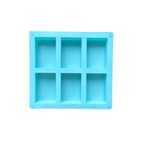 6 Cavity Rectangle Silicone Soap Mould - China