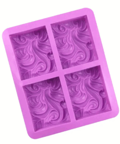4 Cavity Wave Silicone Soap Mould