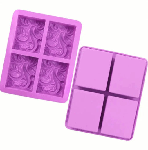 4 Cavity Wave Silicone Soap Mould - Image 2