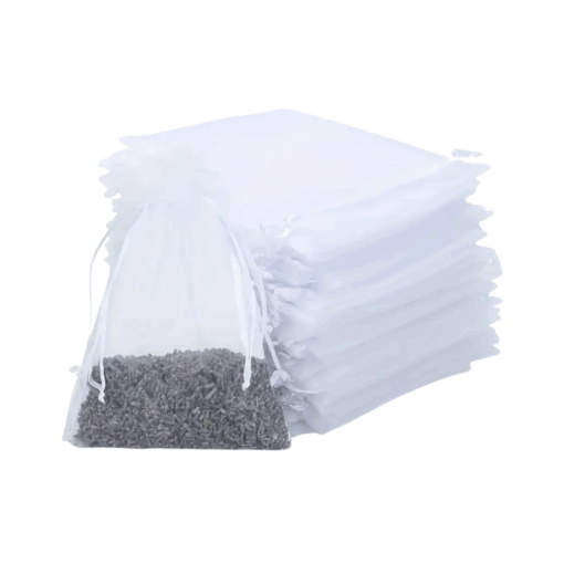 White Organza Bags - 10pcs