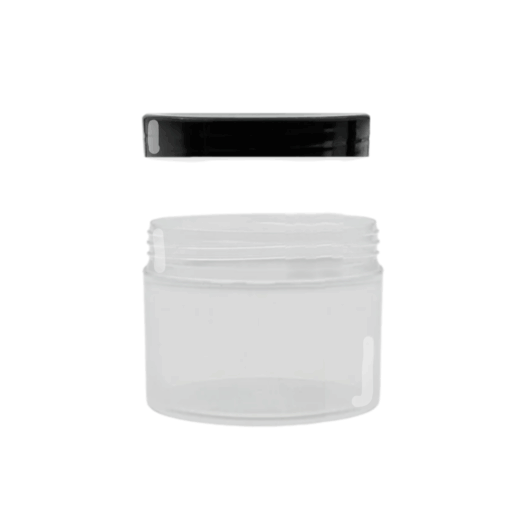 Clear Jar with Black Lid - 500ml
