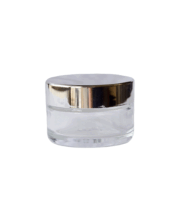 Glass Cosmetic Jar with Silver Lid - 50ml