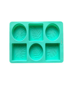 6 in 1 Square Oval Leaf Silicone Soap Mould