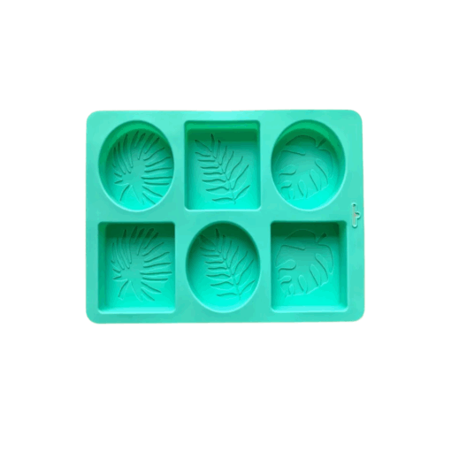 6 in 1 Square Oval Leaf Silicone Soap Mould