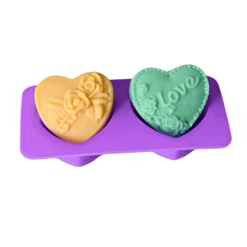 Floral Heart Mould - 2 Cavity - Image 2
