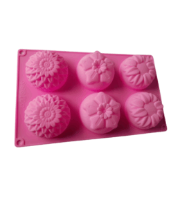 6 Cavity Flower Design Silicone Mould