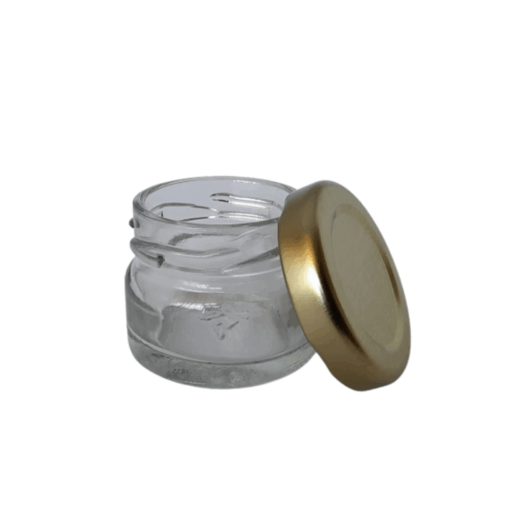 Mini Glass Jar with Gold Lid - 28ml