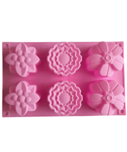 6 Cavity Flower Design Silicone Mould