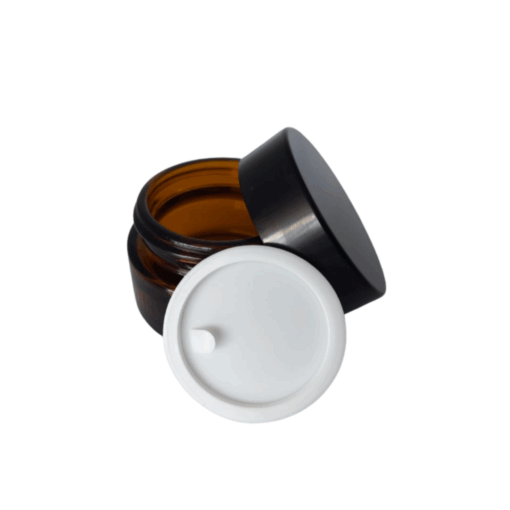 Amber Glass Jar (with Cap and Shive) - 50ml