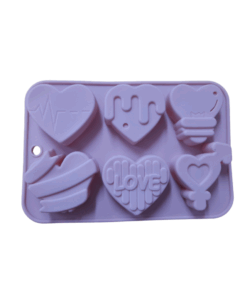 6 Cavity Heart Shaped Valentine's Silicone Mould