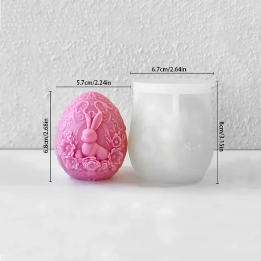 Elegant Easter Bunny Silicone Mould - Image 2