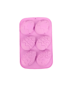 6 Cavity Decorated Easter Egg Silicone Mould