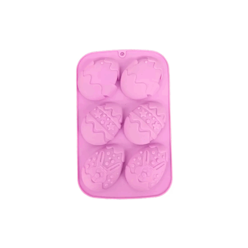 6 Cavity Decorated Easter Egg Silicone Mould