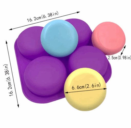 4 Cavity Shampoo Bar Mould - Purple - Image 3