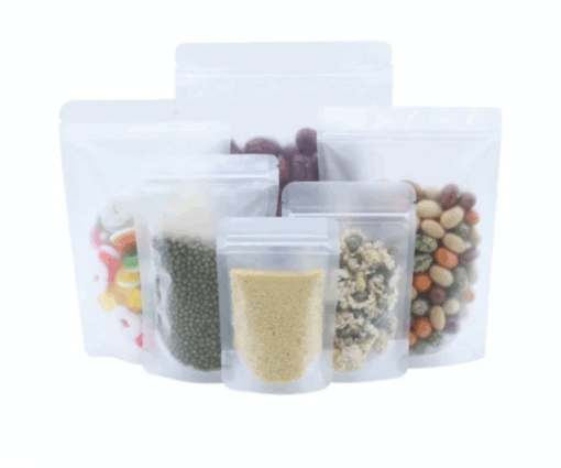 Frosted Plastic Stand Up Pouch - 9x13cm - Image 2