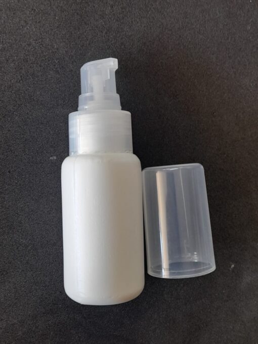 White Pump Bottle & Lid - 50ml