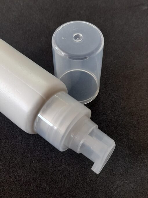 White Pump Bottle & Lid - 50ml - Image 2