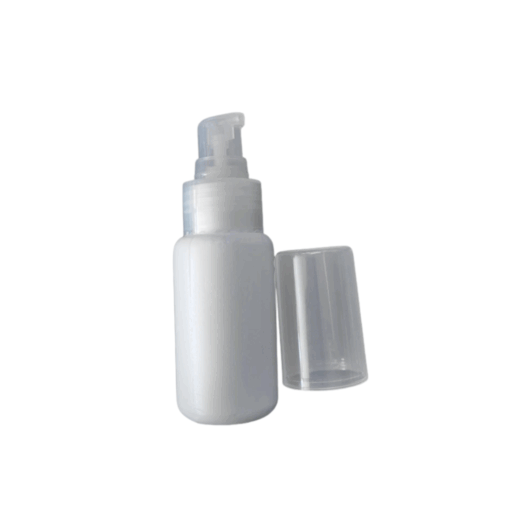 White Pump Bottle & Lid - 50ml