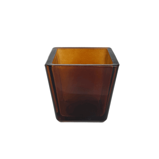 Amber Votive Glass Jar
