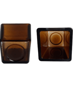 Alternative view of Amber Votive Glass Jar