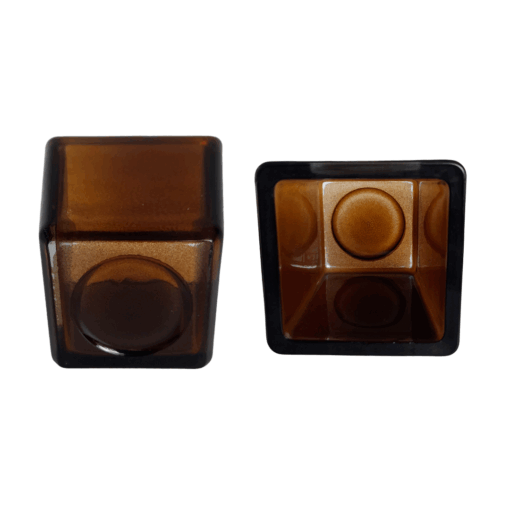 Amber Votive Glass Jar - Image 2