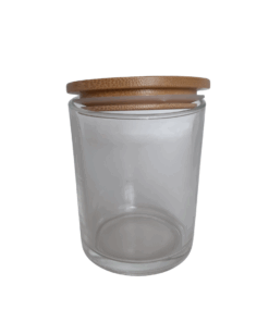 Alternative view of Glass Jar with Wooden Seal Lid - 150ml