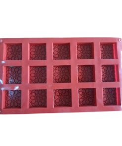 15 Cavity Square Floral Mini Mould